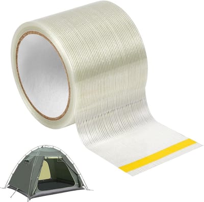 Reparatietape - Sterke Plakstrip - Tent Repareren - Waterdicht Zelfklevend - 8x15 cm - Transparant