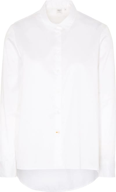 ETERNA 1863 dames blouse A-lijn - twill satijnbinding - wit
