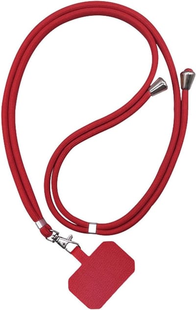 Universeel Telefoonkoord – Verstelbare Nylon Lanyard voor Smartphone – Crossbody / Neck Strap – Geschikt voor Alle Hoesjes – Fel rood