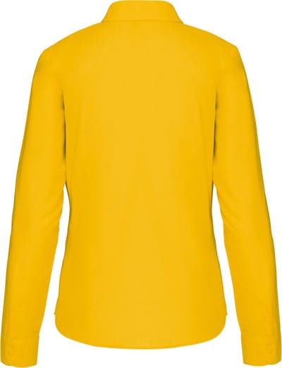 Kariban Overhemd in onderhoudsvriendelijk polykatoen-popeline dames K549 - Yellow - XS
