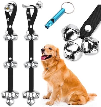Bluetree 2 sets deurbellen voor honden, premium kwaliteit, bellen voor gemakkelijke zindelijkheidstraining van je puppy, 7 extra grote luide 1.4 deurbellen