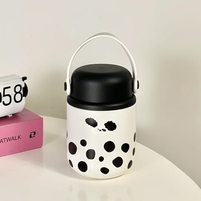 Hoogwaardig uitziende, Grote capaciteit Stoofbeker Geïsoleerde Lunchbox Papemmer Roestvrij staal Draagbare Stoofketel Vrouwelijke Kantoormedewerker Student 500ml