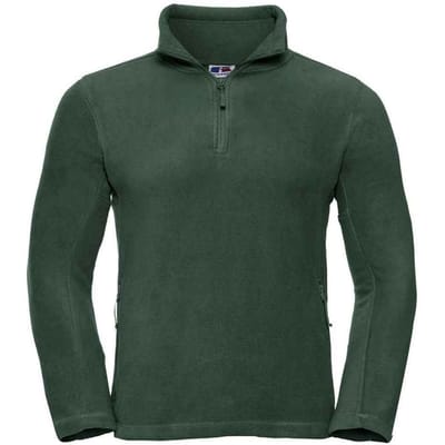 Russell Heren Quarter Zip Outdoor Fleece Top (Fles groen)