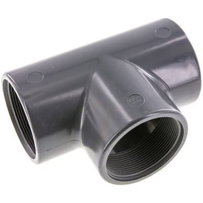 T-koppeling Rp2 1/2'' Pvc-u EN 1452-3 16bar (224.8psi)