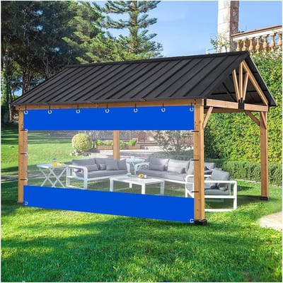 Buitengordijnen PVC - Transparant Zeil - Terras Beschermen - Versterkte Randen - 4 x 25 m - Transparant