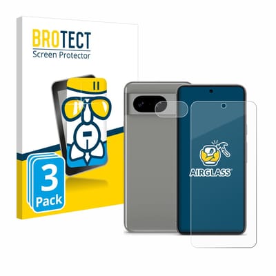 Screenprotector 3 Stuks voor Google Pixel 8 (Voor+Camera) Beschermglas transparant