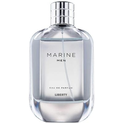 Liberty Men Marine Luxe Vloeibare Parfum Aquatische Geur Spray , Langdurige Geur, Gemaakt in Frankrijk, Eau De Parfum(Edp) - (Marine, 100 ml) white
