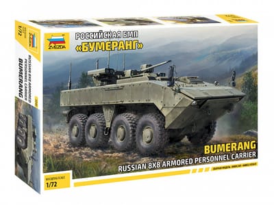 Zvezda Modelbouwpakket Militaire voertuigen - 5040 Russian 8x8 armored personnel carrier BUMERANG Plastic - 1:72 - Modelbouw