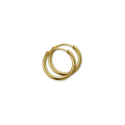 YO&NO - Oorbellen - Goud - Oorringen - Ronde Buis - 1.8mm - 17mm - Sieraden vrouw - Heren - 14k - 585 Goud