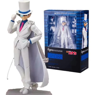Nouvelles Figurine Anime Détective Conan 15cm Figurine d'Action Kaito Kuroba Modèle Statue Poupée Collection Jouets Cadeaux United States gray