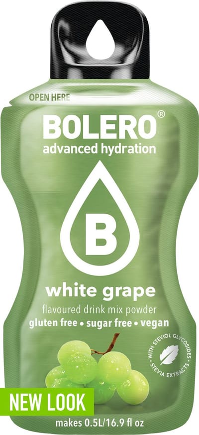 Bolero limonade sticks witte druif - suikervrij 12 x 3g