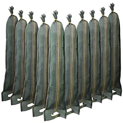 SnelShoppen - Zandzakken 10 stuks, Ongevuld Silozandzakken voor Waterblokkering bij Overstromingen, 25 x 100 cm, Ideaal voor Tuin, Camping en Veilighe