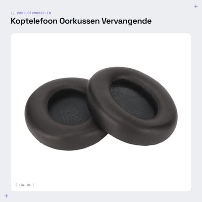Dailygoods - Koptelefoon Oorkussen - Vervangende Oorkussens - Comfortabel en Duurzaam - Ronde Traagschuim Oorkussen - Geluidsisolatie - Geschikt voor...
