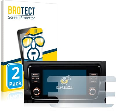 BROTECT - Screenprotector voor Nissan Leaf E Plus Infotainment System - Folie Beschermfolie transparant 2 Stuks