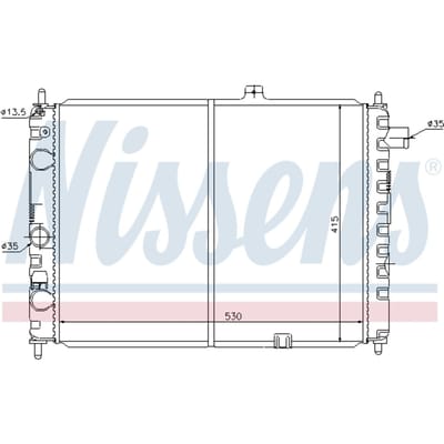 Radiator, motorkoeling NISSENS 63170