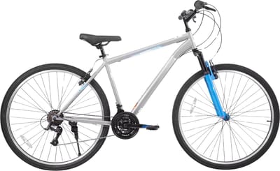 Mountainbike – Voor heren en dames – Hardtail, 21 versnellingen, V-brake – 66 cm / 70 cm wielen, grijs, hoogwaardig stalen frame