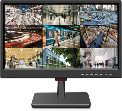 Beveiligingsmonitor 19 inch - Kleine monitor - CCTV surveillance - Ingebouwde speakers - 48.77 x 33.78 cm - Zwart