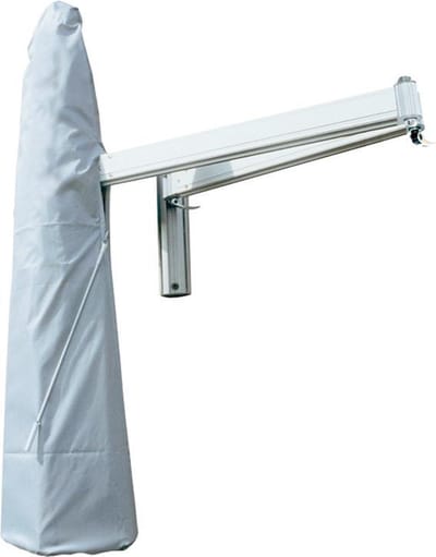 Easysol Parasolhoes - Beschermhoes voor kleine Parasols van 190 tot 270 cm - Lichtgrijs - Tuinmeubelhoes - Beschermhoes - Waterdicht - Hoes Parasol