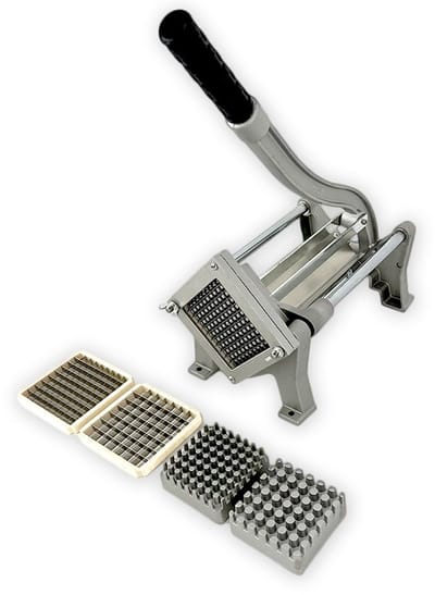 HCB® - Professionele Horeca Frietsnijder - 8, 10 en 12 mm - aluminium patatsnijder - 32x17x41 cm (DxBxH) - 4.50 kg - 9978