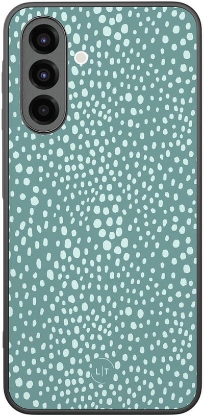 Leuke Telefoonhoesjes - Hoesje geschikt voor Samsung Galaxy A26 - Blue dots - Backcover zwart - Gestipt - Blauw