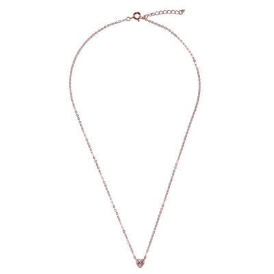 Orphelia ZK-7435 - Ketting Heart - Zilver 925 Rosé - Zirkonia - 45 cm