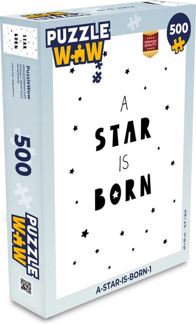 Puzzel Quotes - A star is born - Baby - Kinderen - Spreuken - Legpuzzel - Puzzel 500 stukjes
