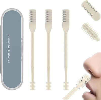 Neushaartrimmer Set - Neus Haar Knijper - Persoonlijke Verzorging - 360 Graden Roterend - 3 stuks - Zilver