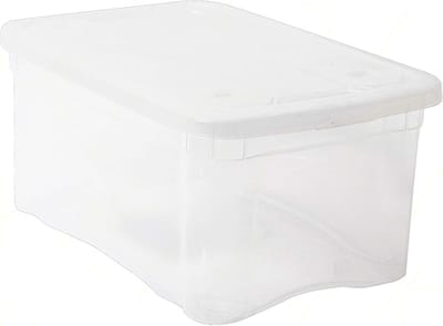 Opbergdoos met Deksel - Opbergbak Transparante Bak - Huis Ordenen - Stapelbaar Ontwerp - 10 liter - Transparant