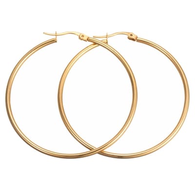 Fako Bijoux® - Oorringen - Hoepel Oorbellen - RVS - Stainless Steel - Staal - 20mm - Goudkleurig