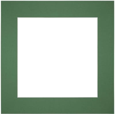 Passe-Partout Fotomaat 20x20 cm - Lijstmaat 40x40 cm - Groen Bos - Museumkarton - Fotolijst niet inbegrepen
