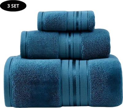 Livano Handdoeken Set - Hotelkwaliteit - Handdoek - Towel - Donker Blauw - 3 Stuks