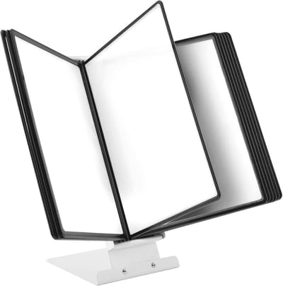 Tafel-zichtpaneelsysteem met 10 zwarte zichtpanelen