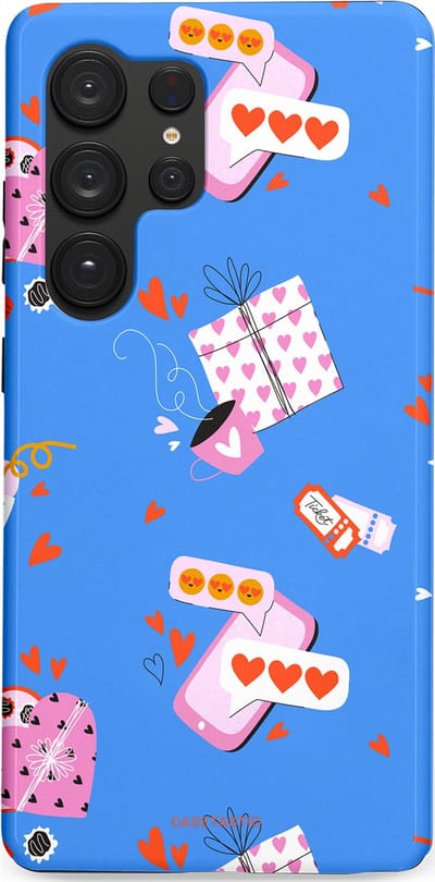 Casetastic Hoesje Geschikt voor Samsung S25 Ultra - Stijlvolle Beschermende Duo-layer Case - Romantische Date