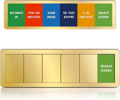 Kantoordeurborden - Deurtekens - Privacy Aangeven - 6 Opties - 25 x 8 cm - Geborsteld Goud