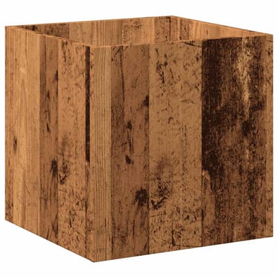 vidaXL - Plantenbak - 40x40x40 - cm - bewerkt - hout - oud - houtkleurig