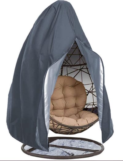 190T Oxford-doek - 115x190 cm - Patio Hangstoelhoes - Schommel Hoes met rits - Buiten Waterdichte, winddichte, duurzame, stevige tuinmeubelbeschermer - Anti-UV-bescherming voor hangende stoelen - Grijs-190T enkele rits 115*190cm - 115*190cm