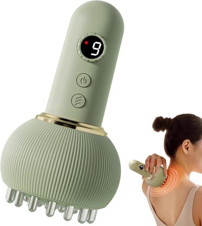 VHV - Massage apparaat - Elektrische massageborstel - Meridiaan borstel - Waterdicht - Voor buik, benen en rug - Ontspannend - Voor het hele lichaam - Groen