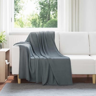 vidaXL - plaid - Donkergrijs - 170 - x - 130 - cm - 0.33 - kg - Fleece