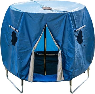 Trampoline Zonnescherm - Luifel Tent - Buiten Spelen - Winddicht Oxford Materiaal - Tot 4.3 Meter - Blauw