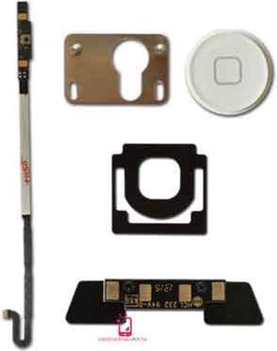 complete homebutton set voor ipad 4 -wit - compleet