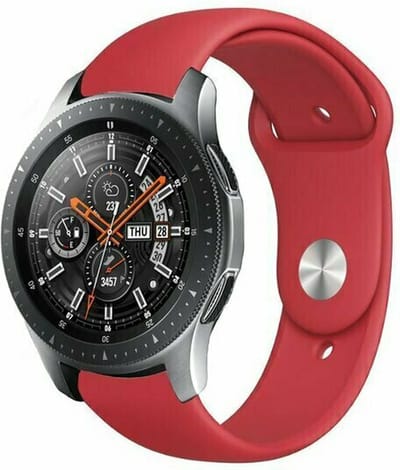 By Qubix - 22mm - Rubberen sportband - Rood - geschikt voor Huawei Watch 3 / 4 / 5 (pro) - 46mm & geschikt voor Huawei Watch GT / GT 2 / GT 3 (pro) / GT 4 (pro) / GT 5 (pro) / GT 6 (pro) 46mm / Ultimate / Ultimate 2