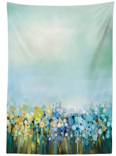 ABAKUHAUS Tafelkleed Aqua-Malerei 140x240 cm – Satijn, geschikt voor buiten