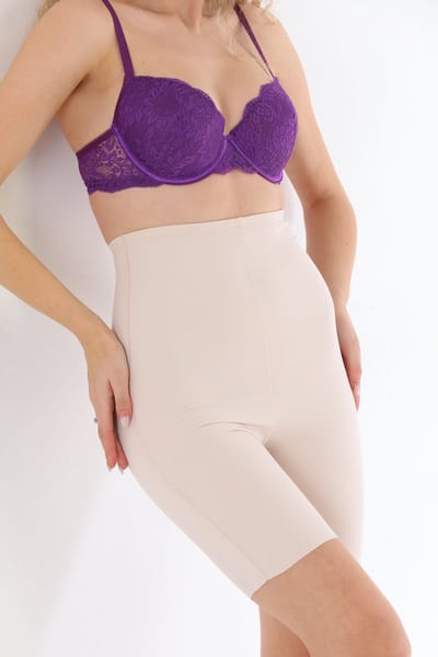 Purple-Daisy Girdle Shapewear Corrigerende ondergoed Hoge Taille Short Corset (161-062-1) - Ondergoed Dames - Maat XXL - BEIGE