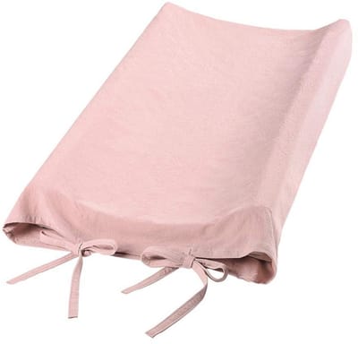 Dailygoods- Aankleedkussenhoes Zacht Ademend - Luiertafelhoes - Wikkeldoek 84 x 40 x 11 cm - Wasbaar - Veilig Ontwerp met Riem - Premium Katoen