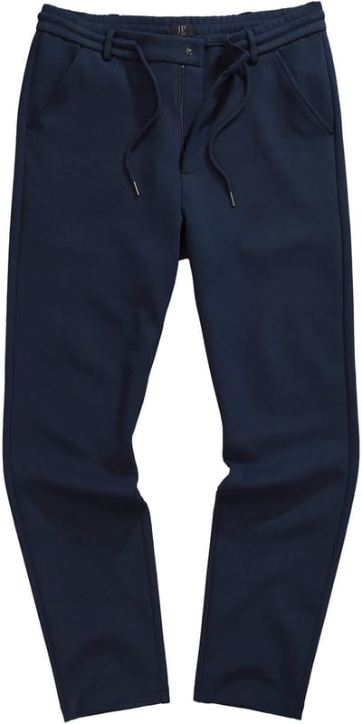 JP 1880 - Heren - Jersey broek instapbroek met tailleband chino FLEXNAMIC® - Navy blauw - Maat 4XL