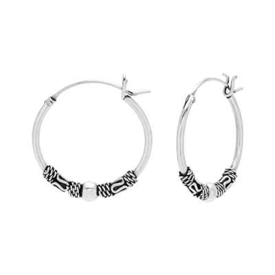 WeLoveSilver - oorringen zilver - bali stijl - 18 mm - spiraal design