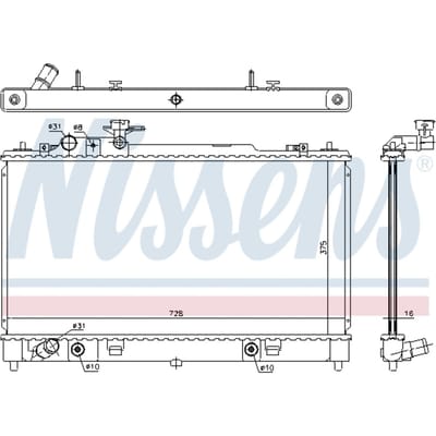 Radiator, motorkoeling NISSENS 68550