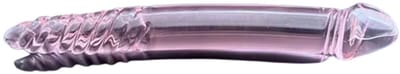 Grote glazen buttplug dildo - Prostaat - 2 stimulerende uiteinde - XXL - Glas - 23 bij 2.8CM