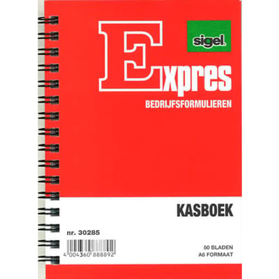 Sigel kasboek - A6 - EXPRES - staand model - spiraalblok met 50 vel - SI-30285