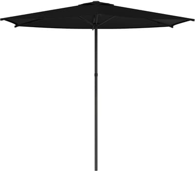 vidaXL - Tuinparasol - 270 - x - 270 - cm - Polyester - Rechthoekig - Zwart